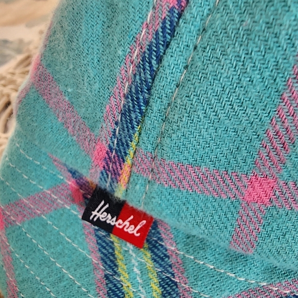 Herschel Blue and Pink Plaid Flannel Bucket Hat L/XL - Picture 3 of 7